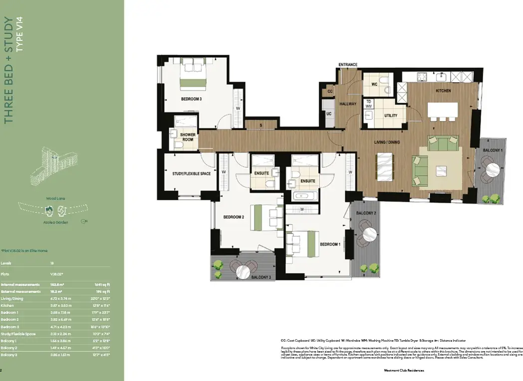 Floor plan — 4 Bedroom Apartment for Sale in White City Living W12