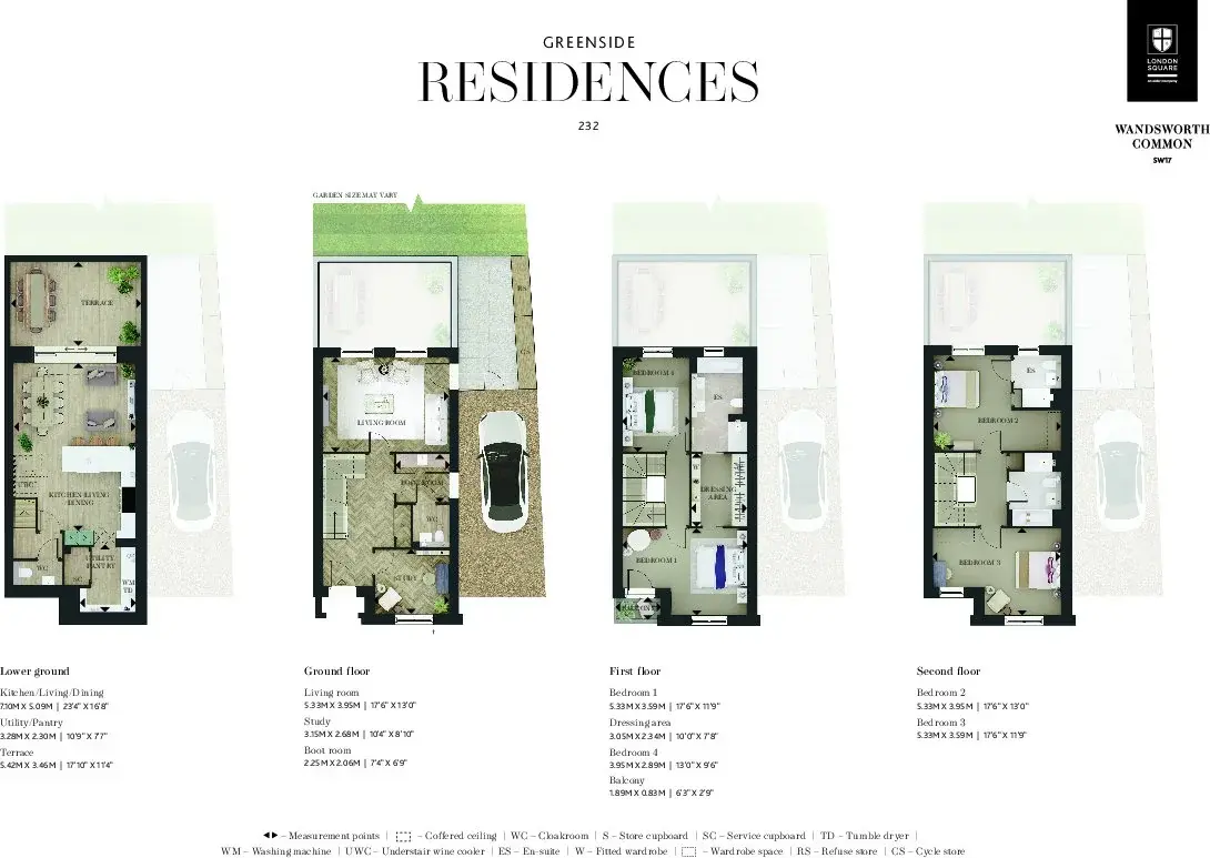 Floor plan — 4 Bedroom Semi-Detached House for Sale in Wandsworth Common SW17