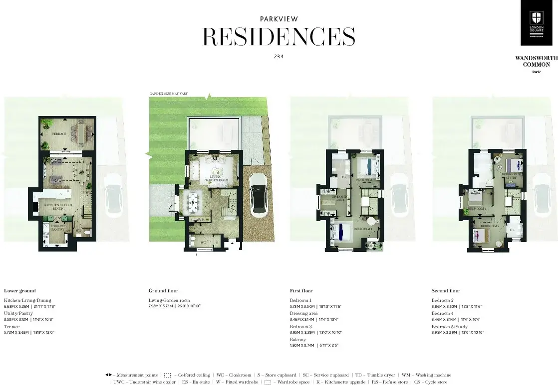 Floor plan — 5 Bedroom Villa for Sale in Wandsworth Common SW17