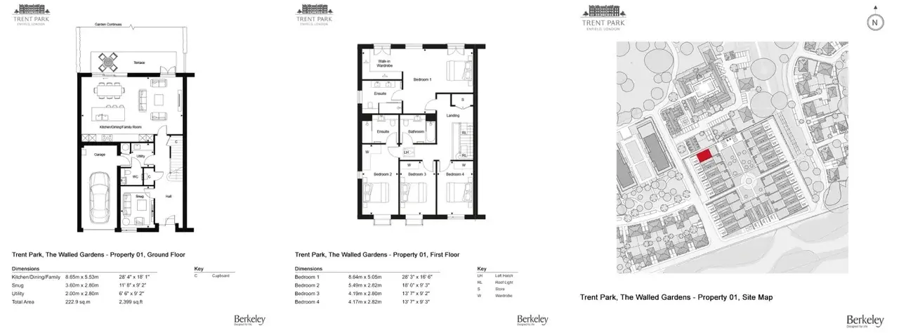 Floor plan — 4 Bedroom House for Sale in Enfield at Trent Park EN4