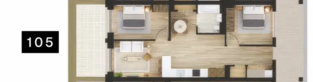 Floor plan — 2 Bedroom Apartment for Sale in Wimbledon Bridge House