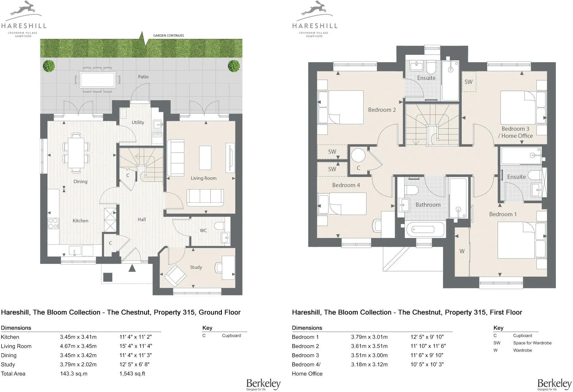 Floor plan — 4 Bedroom Detached House for Sale in Fleet, Hareshill GU51