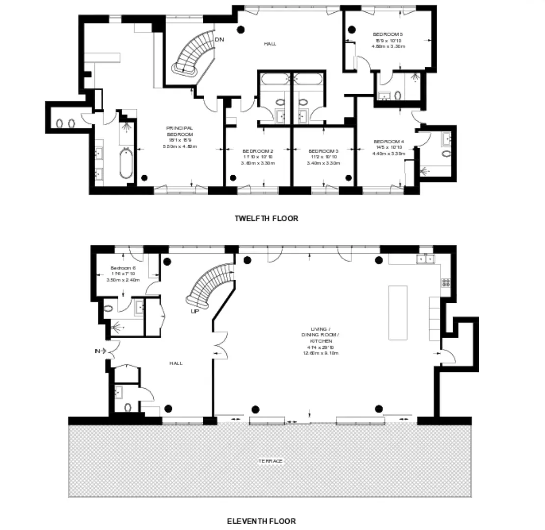 Floor plan — Chelsea Waterfront Penthouse 6 Bedroom Penthouse for Sale in Chelsea