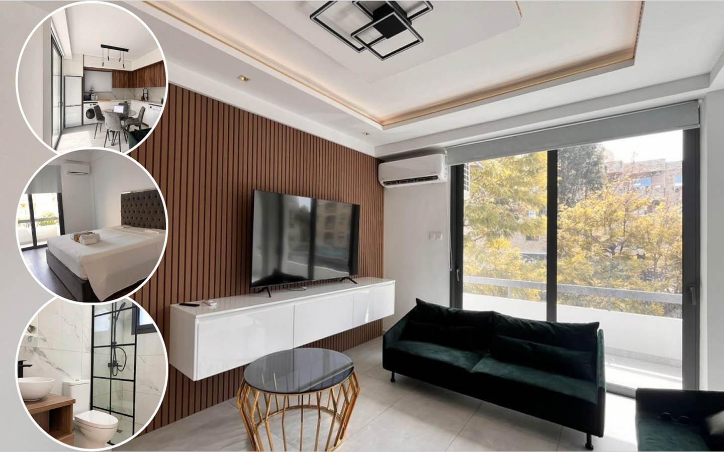 Luxury apartment with 3 bedrooms positioned on the first line — Germasoyia